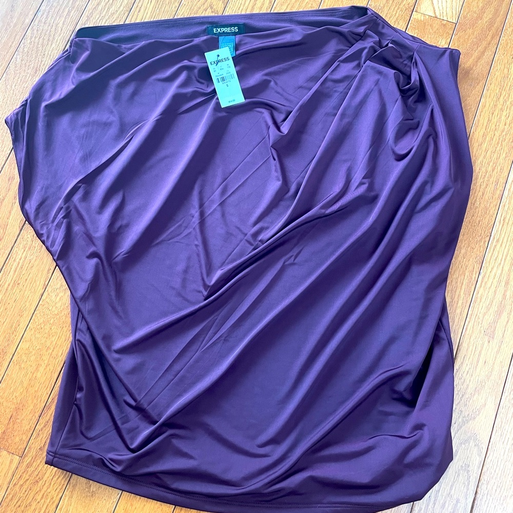Express Satin Off the Shoulder Top NWT